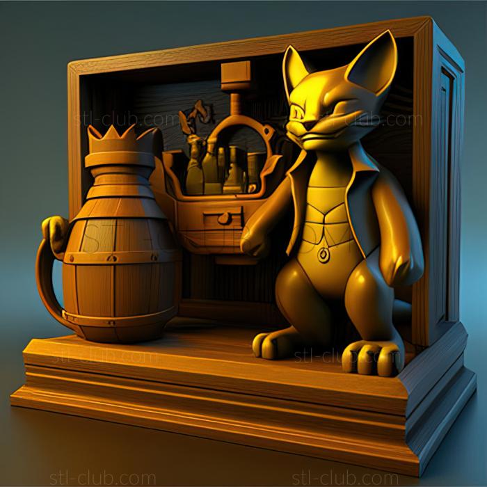 3D model Cilan and the Case of the Purrloin Witness Sommelier De (STL)